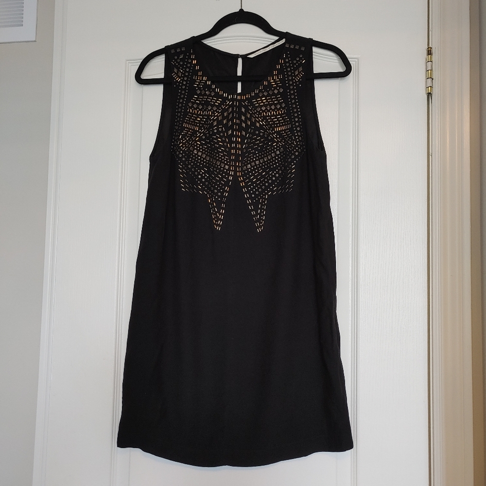 Twelfth Street by Cynthia Vincent Black Sleeveless Embellished Dress